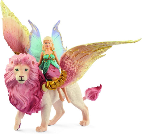 Schleich bayala - Fee auf geflügeltem Löwen - Spielfigur - Kinderspielzeug für Jungen und Mädchen - 5 bis 12 Jahre - 70714