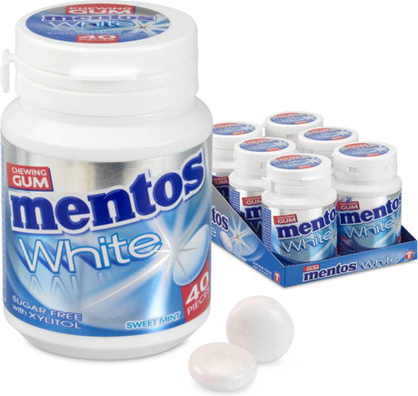 Mentos Gum White Sweet Mint – Kaugummi – zuckerfrei – 1x6 Stück