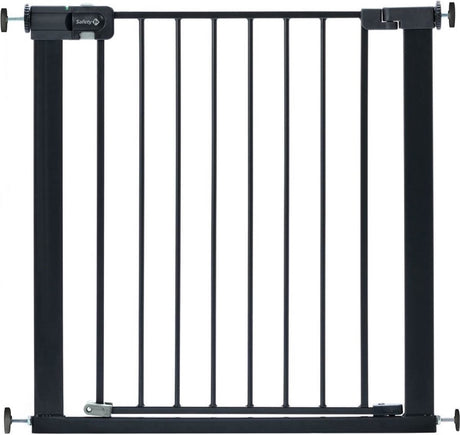 Safety 1st Treppenschutzgitter leicht zu schließen ohne Bohren – exkl. Verlängerungen - 73 bis 80 cm - Metall schwarz