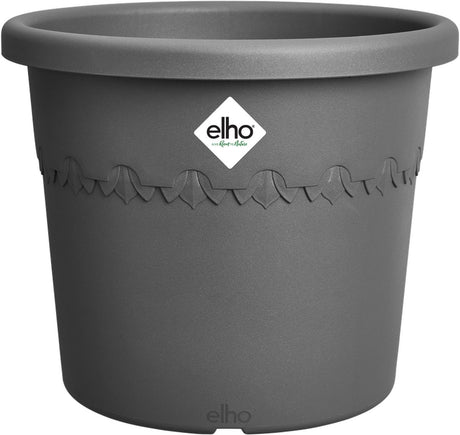 Elho algarve cilindro 30cm - grote bloempot voor buiten - 100% gerecycled plastic - antraciet