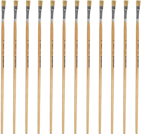 Kangaro lyonse penseel nr 10 - gelakt hout - doos a 12 stuks - k-840210