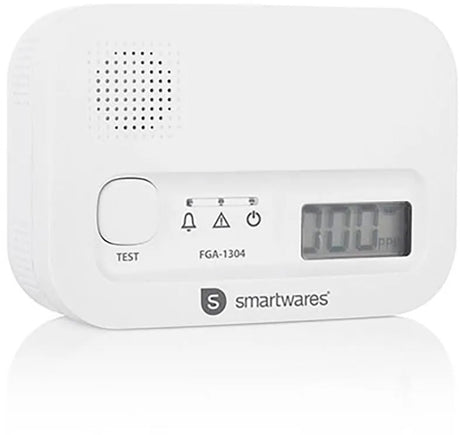 Smartwares FGA-13041 Kohlenmonoxidmelder, 10 Jahre Sensor, 3 Jahre Batterien