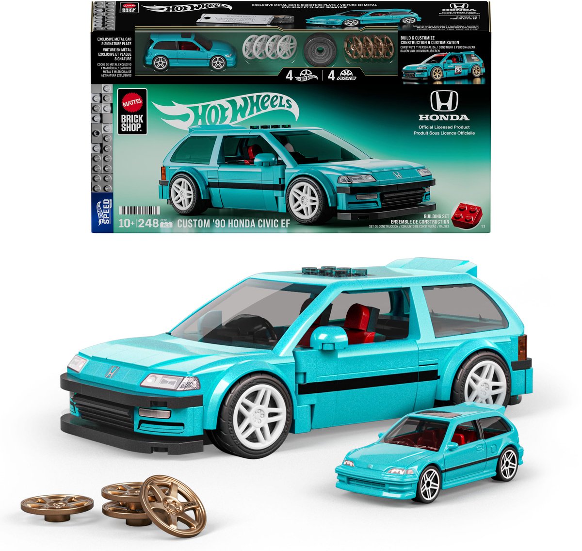 Mattel Brick Shop Hot Wheels Speed Series – Custom '90 Honda Civic Ef