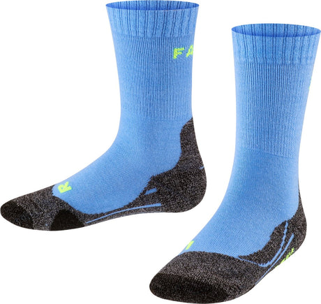 Falke TK2 Anti-Blister Wandersocken aus dickem Woll-Funktionsmaterial Kinder blau - Größe 35-38