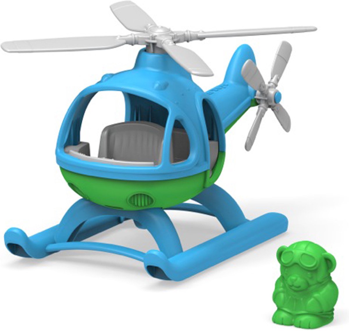 Bigjigs grüner Spielzeughubschrauber