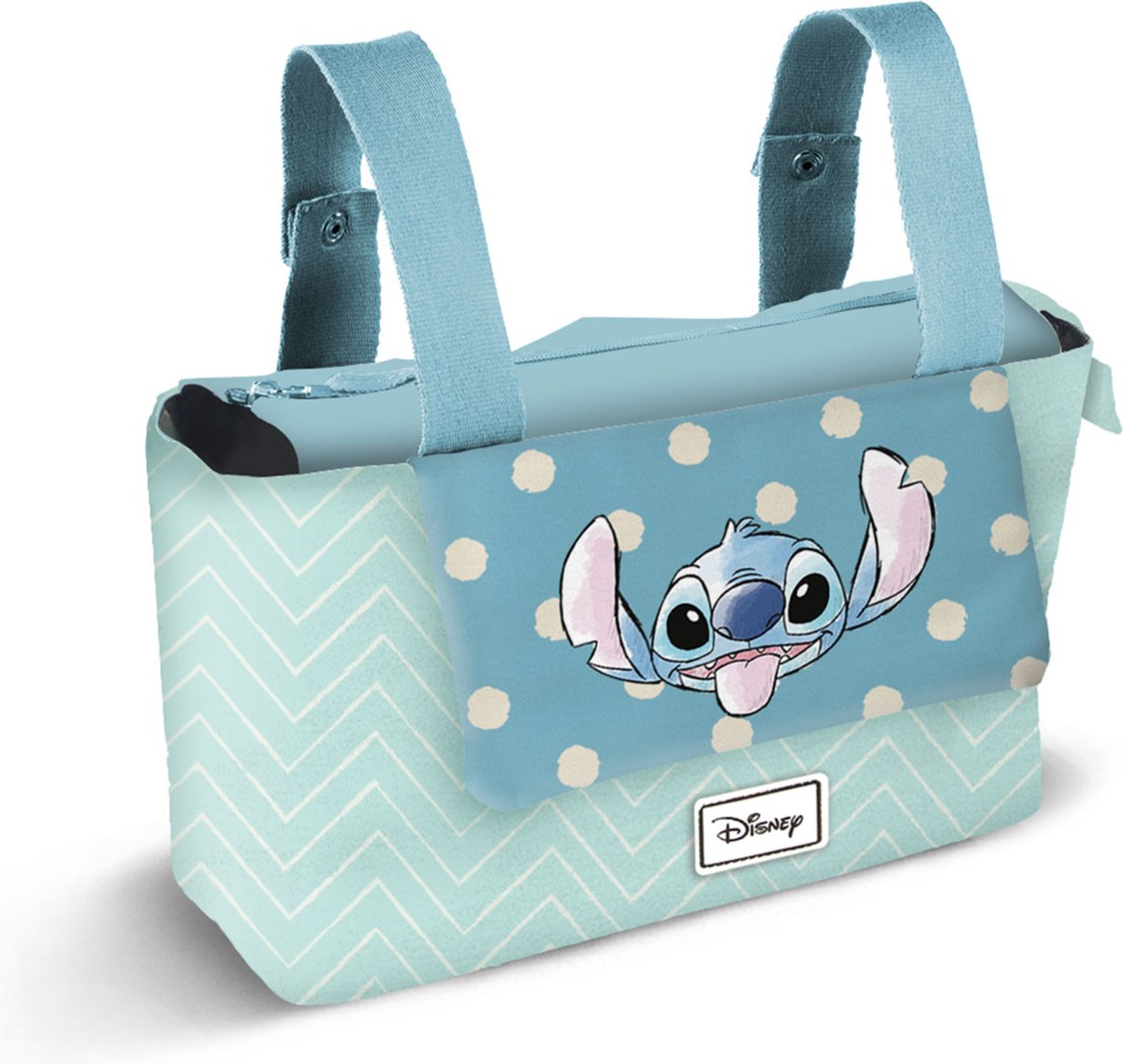 Charactermania – Disney – Lilo und Stitch Lovely – Korb – Babytasche – praktische Wickeltasche für den Kinderwagen – blau