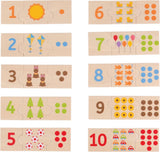 Bigjigs Holzpuzzle mit Zahlenplättchen, 30 Teile.