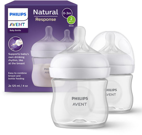 Philips Avent Natural Response Babyflasche 125 ml – Flow 2 – 2 Flaschen – Neugeborene – Scy900 02