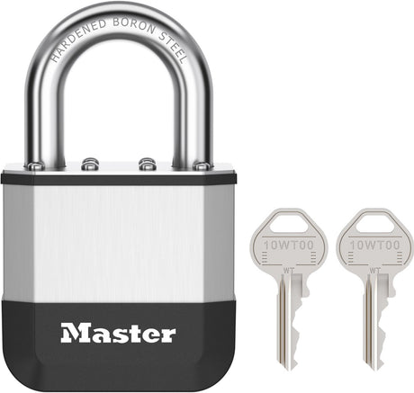 Masterlock Elite – Vorhängeschloss – 52 mm – kurzer Bügel – wetterfest – einbruchhemmend – Outdoor-Schloss – robust – inklusive 2 Schlüssel