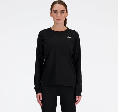 New Balance Sport Essential Langarm-Sportpullover für Damen – Schwarz