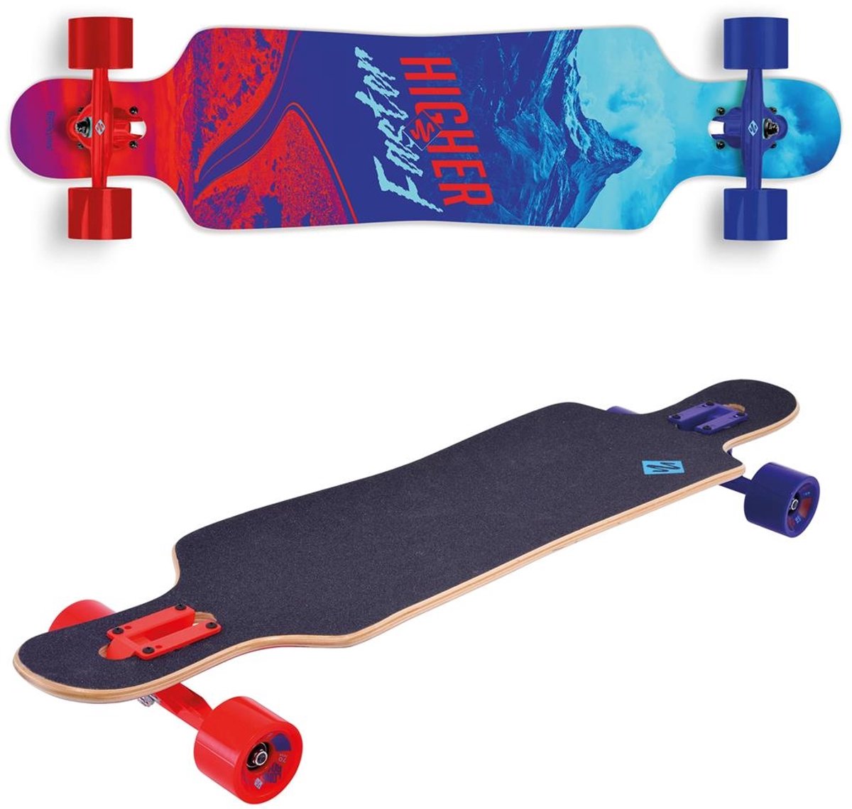 Streetsurfing Streetsurfing - Freeride-Longboard - 39 Zoll - höher schneller - 99cm
