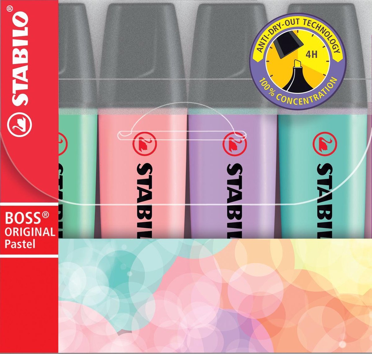 Stabilo Boss Original Pastell – Textmarker – Set mit 4 Stück