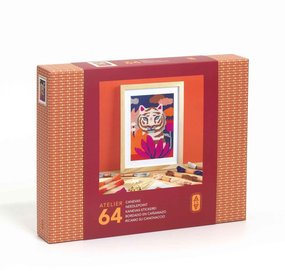Djeco-Stickerei auf Leinwand Atelier 64