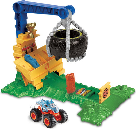Hot-Wheels-Monstertrucks – Arena-Smasher – Rhinomite-Rennherausforderung