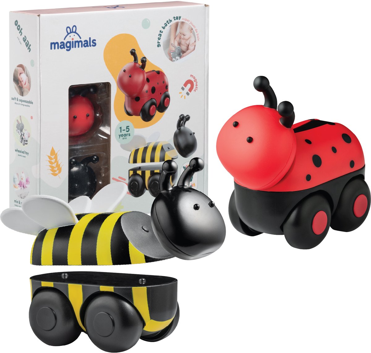 Clics Magimals Wheely-Insekten-Box – 6 Stück.