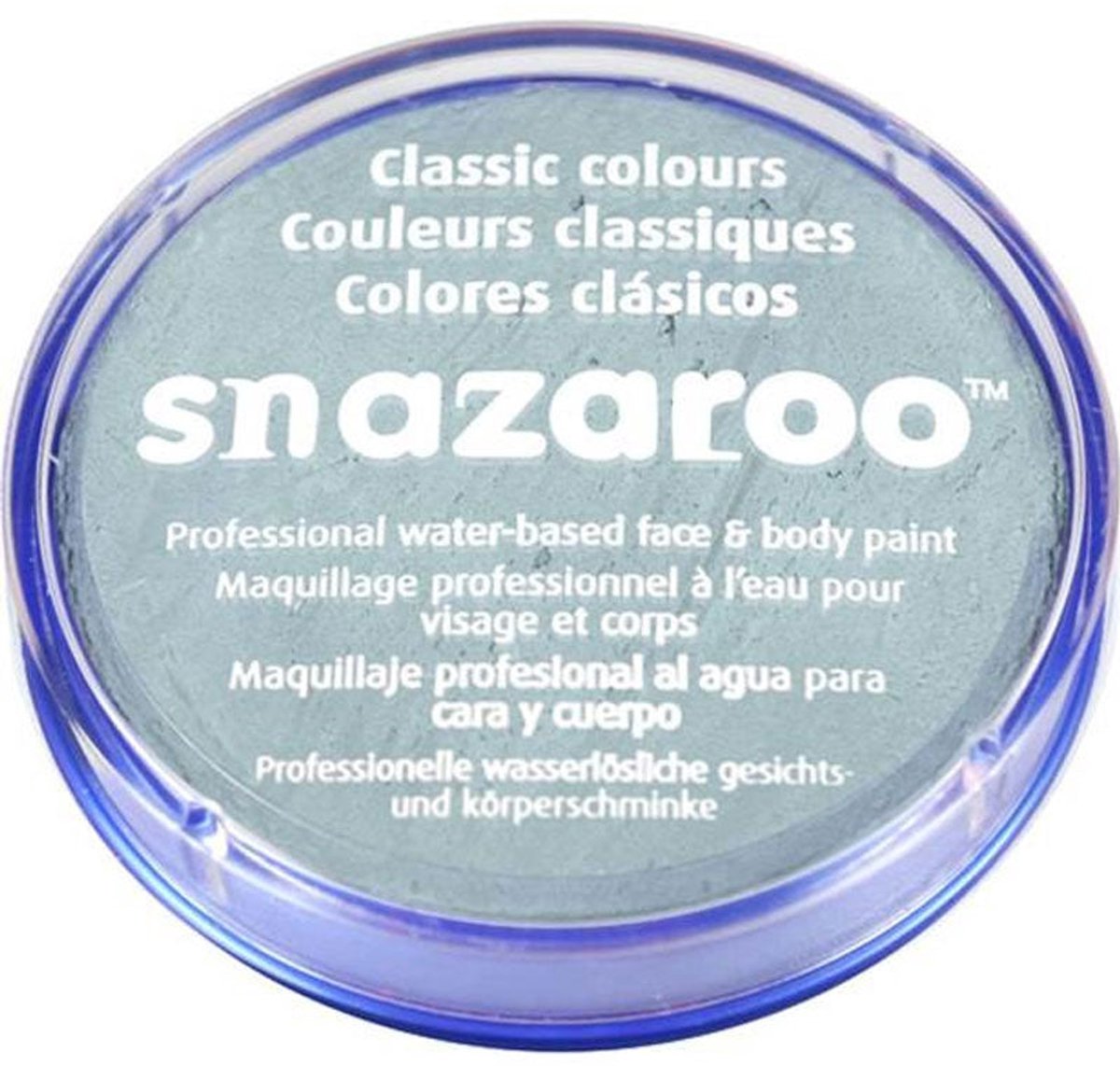 Snazaroo 1118222 – Hellgrau – 18 ml Aqua-Gesichtsfarbe, Kinder-Gesichtsfarbe für Kinder und Erwachsene