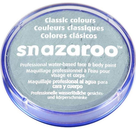 Snazaroo 1118222 – Hellgrau – 18 ml Aqua-Gesichtsfarbe, Kinder-Gesichtsfarbe für Kinder und Erwachsene