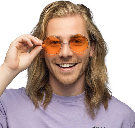 Boland Partybrille Hippie XL Orange