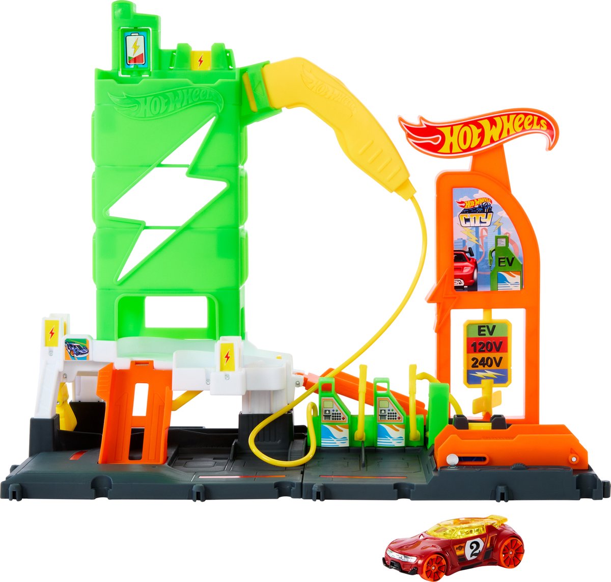 Hot Wheels City Elektro-Ladestation Auto transparent