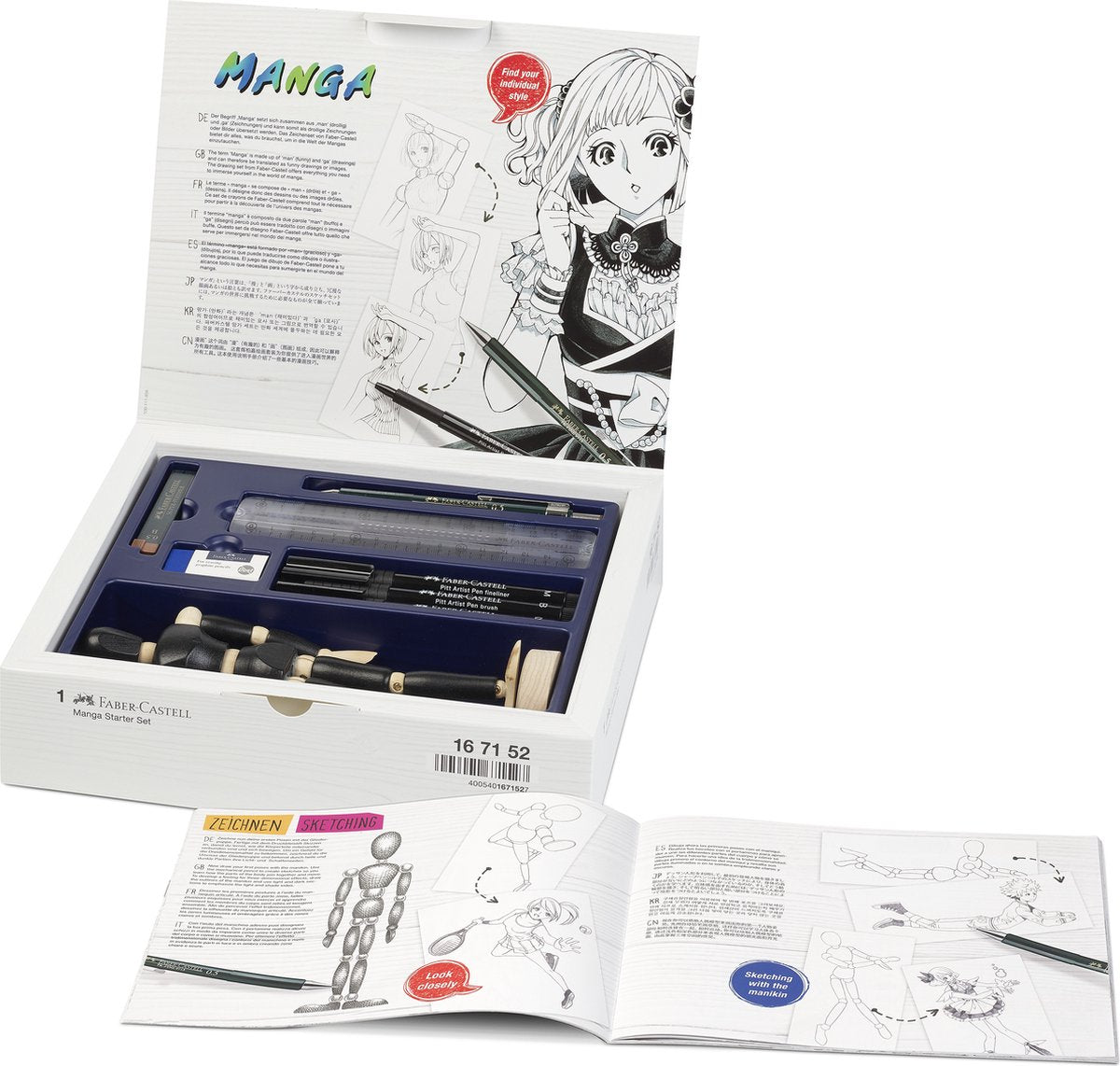 Faber-Castell FC-167152 Zeichenstift Faber-Castell Pitt Artist Pen Manga Starter-Set