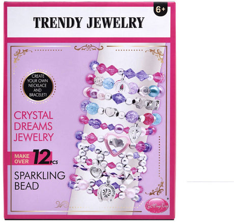 Trendiges Schmuckset mit funkelnden Perlen
