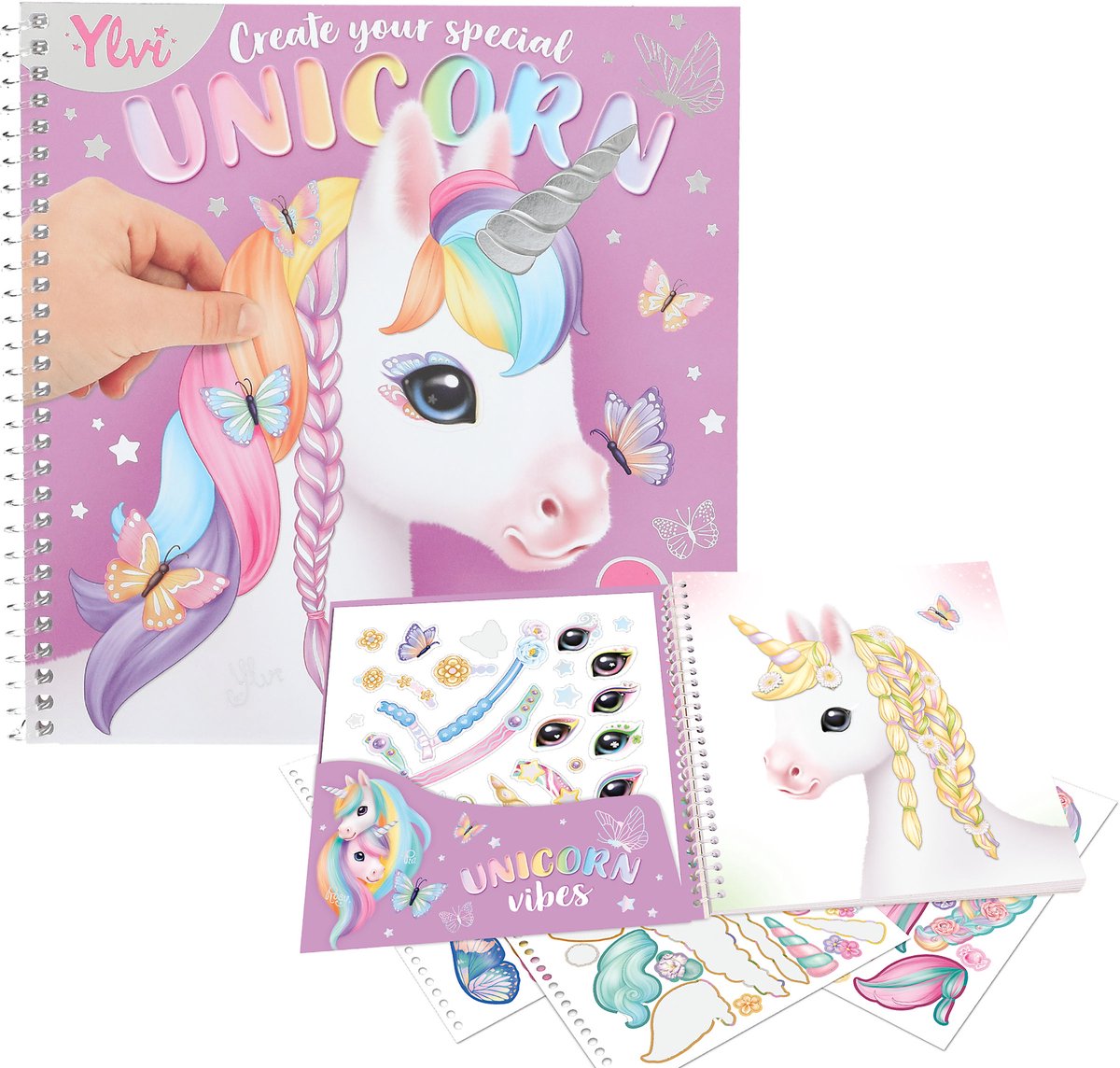 Depesche - ylvi create your special unicorn dress me up - stickerboek