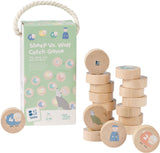 Bs toys – schaap vs. wolf – actief tikkerspel – houten vangspel – vanaf 3 jaar