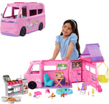 Barbie Dream Camper – Spielset mit Dachzelt, Grill und mehr als 60 Zubehörteilen