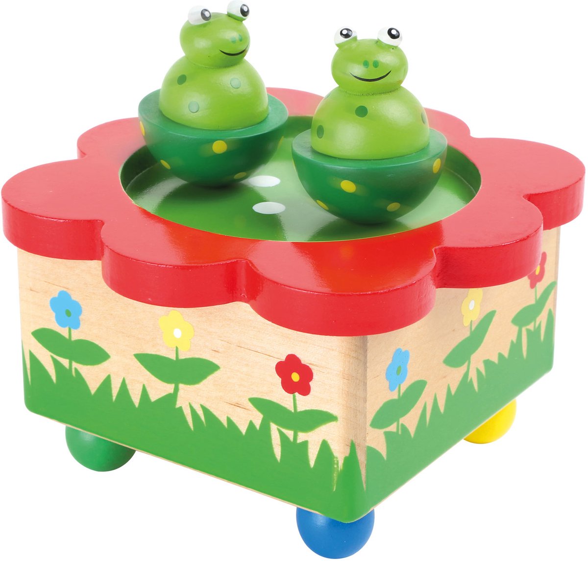 Kleiner Fuß - Holz-Spieluhr-Frosch