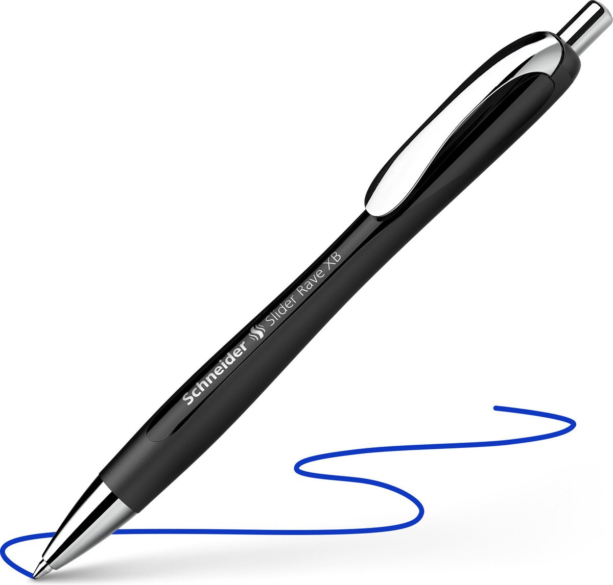 Schneider Schreibgeräte Schneider Kugelschreiber – Slider Rave – Feder XB – Schwarz – limitierte Auflage – S-132511