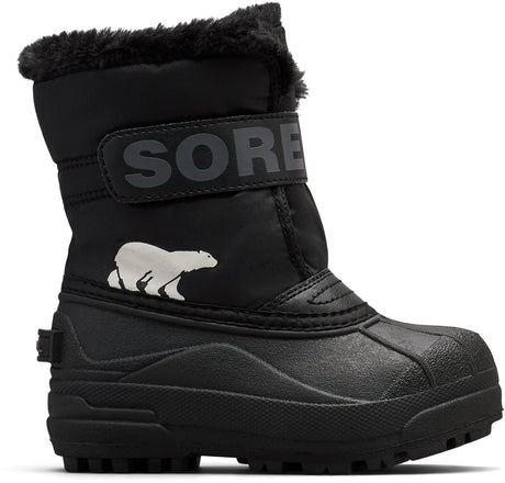 Sorel Kinder Snow Commander™ Boot Youth Unisex kleine Schneestiefel – Schwarz, Anthrazit – Größe 30