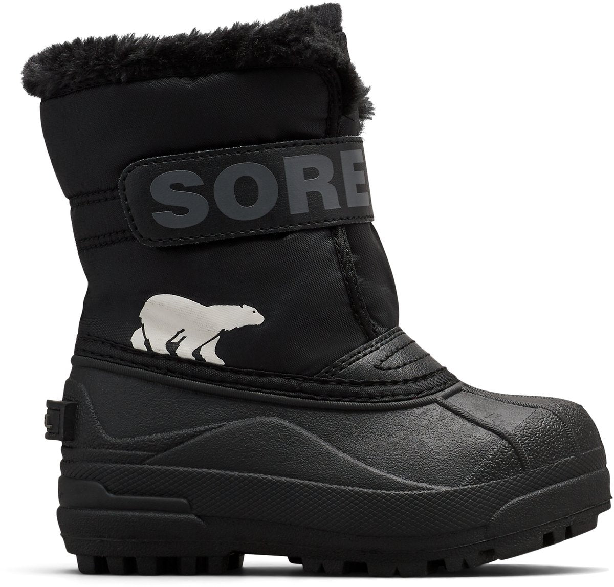 Sorel Kinder Snow Commander™ Boot Youth Unisex kleine Schneestiefel – Schwarz, Anthrazit – Größe 30