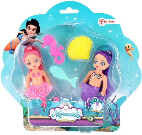 Toi-toys Meerjungfrauen-Meerjungfrauenpuppe mit Zubehör, 12 cm