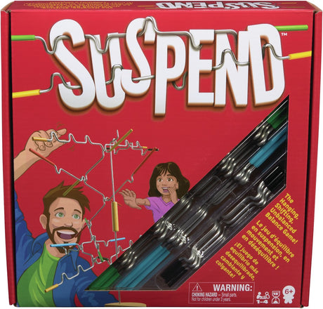 Spin master games - suspend - een evenwichtig familiespel met lastige haken en vaste handen leuke activiteit voor kinderen volwassenen en spelletjesavond met het hele gezin educatief speelgoed 1-4 spelers
