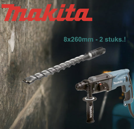 Makita - B2S Betonbohrer 8x260mm SDS-Plus - 2 Stück