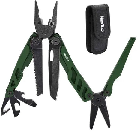 Nextool Flaggschiff Pro – Multitool 16-in-1 – grüner Edelstahl – robust, vielseitig