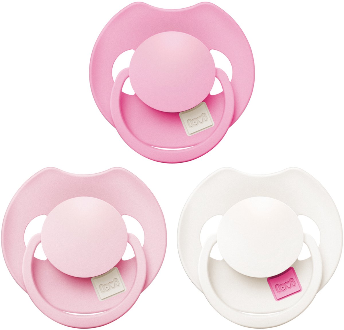 Difrax lovi fopspeen dynamisch - prime - 18+ maanden - roze - 3 stuks