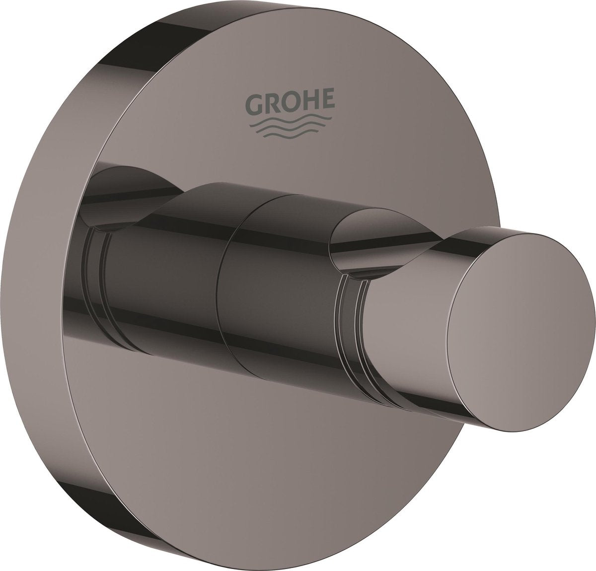 Grohe Essentials Bademantelhaken – Handtuchhaken – Metall – Hartgraphit (schwarz) – 40364a01