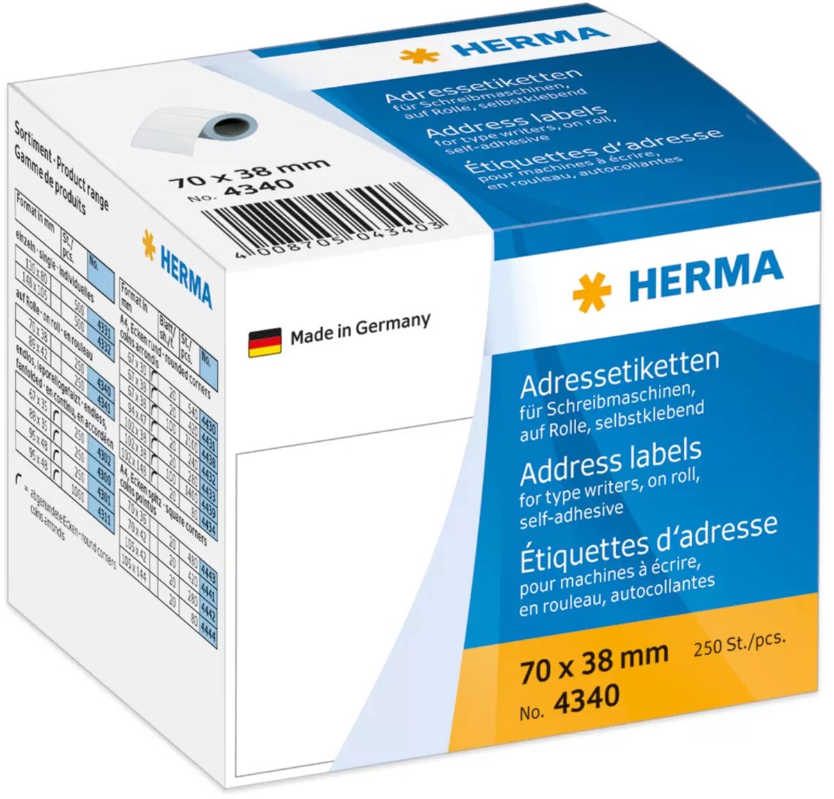 Markenlose Adressetiketten Herma 4340 ohne Marke