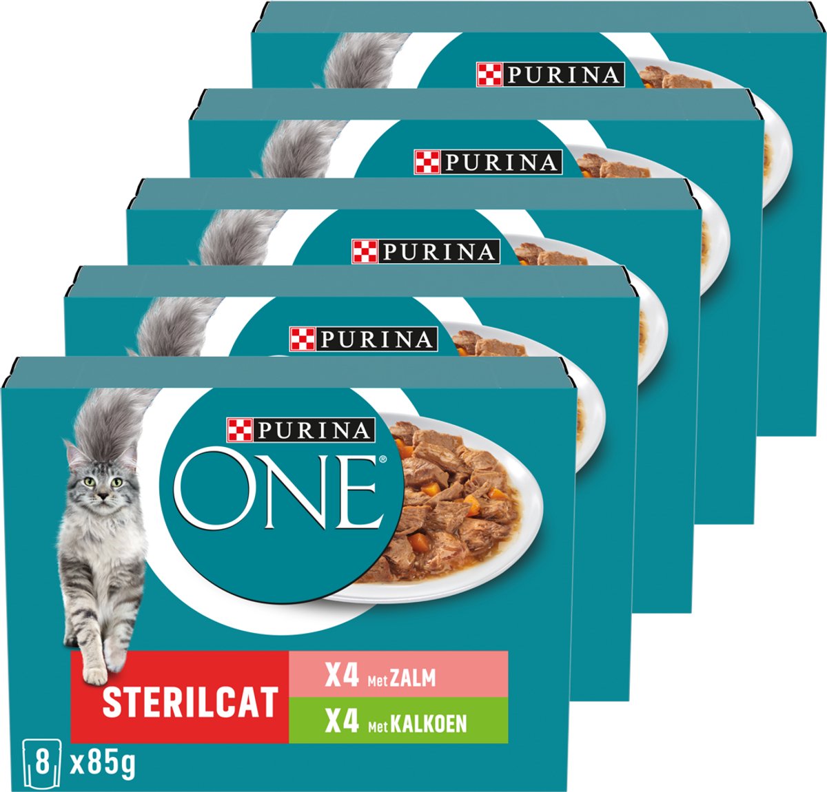 Purina one purina® one® sterilcat - Nassfutter für Katzen - Lachs Truthahn - 40 x 85 g