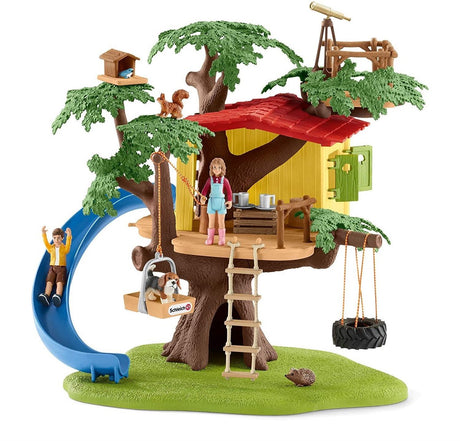 Schleich Bauernhofwelt – Abenteuerliches Baumhaus – Figurenset – Kinderspielzeug für Jungen und Mädchen – 3 bis 8 Jahre – 28 Teile