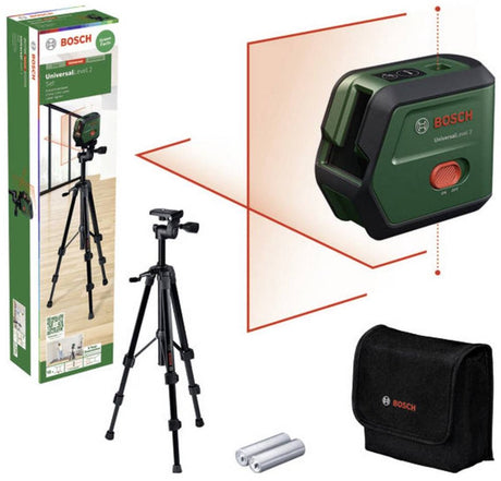 Bosch Home and Garden Universallevel 2 Set Kreuzlinienlaser Reichweite (max.): 12 m