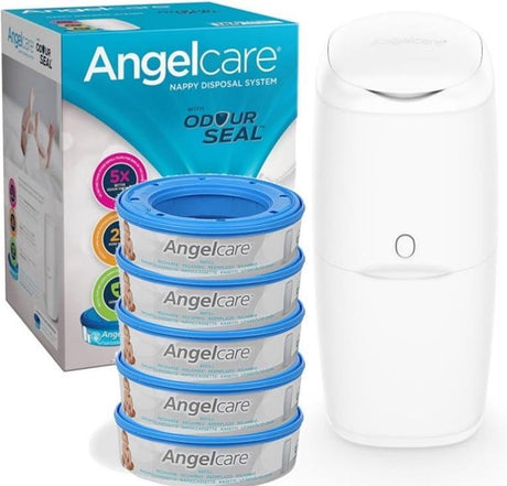 Angelcare Classic Starter Pack Windeleimer – mit 5 Nachfüllkassetten