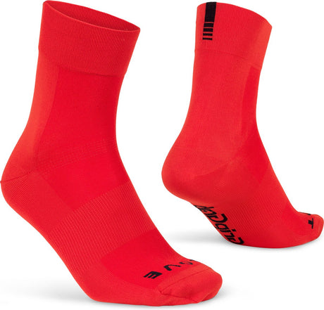 Gripgrab – leichte SL Performance Sommer-Radsocken 1 Paar Coolmax-Radsocken regulärer Schnitt – rot – Unisex – Größe L (44-47)