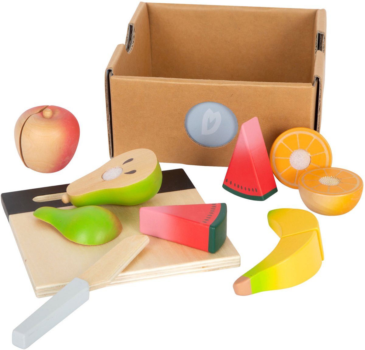 Small Foot - Schneide- und Spiel-Früchte-Set aus Holz, 13-teilig.