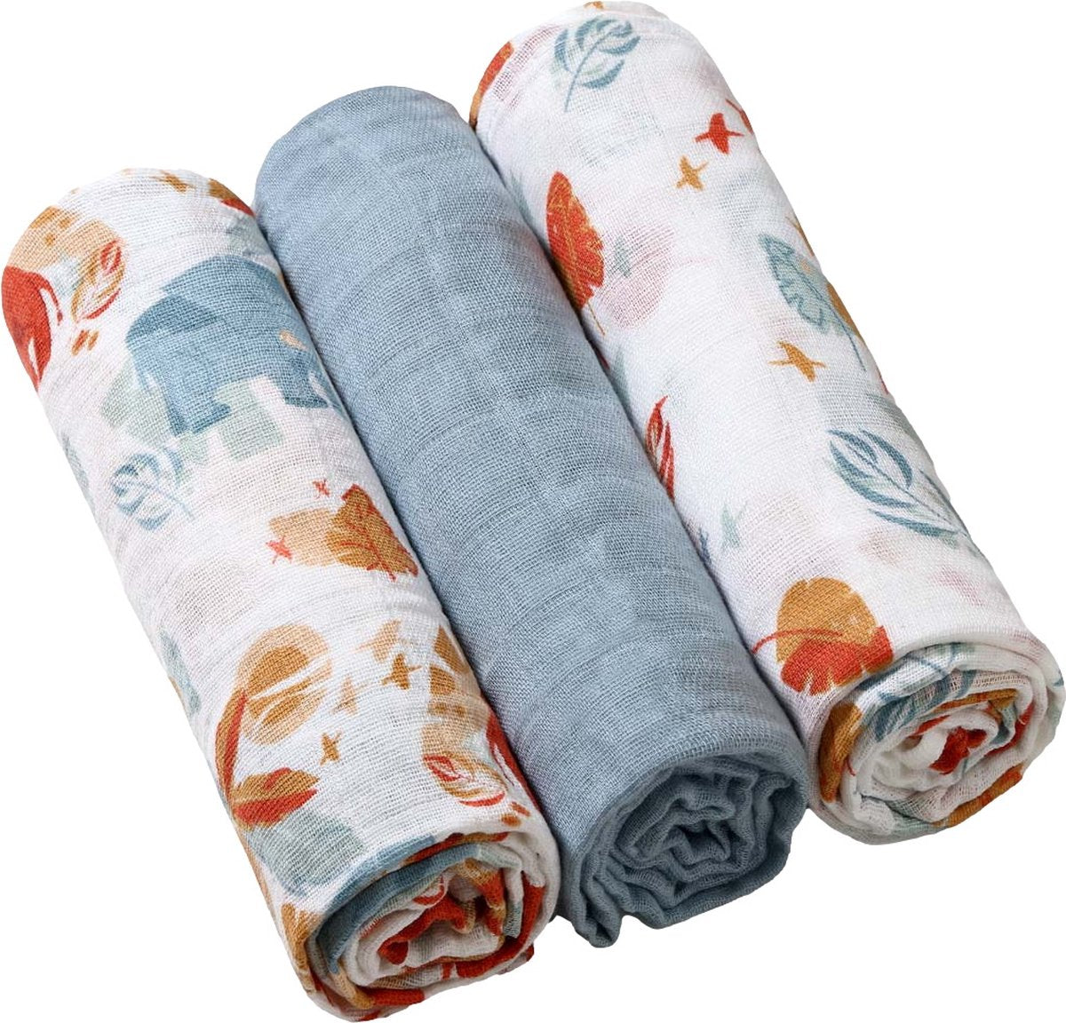 Babyono Baby Ono 3 Stück blaugraue hydrophile Windeln