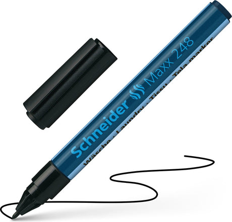 Schneider schrijfwaren schneider wasmarkeerstift - maxx 248 - lijnbreedte 1,0mm - zwart - textielstift - s-72481