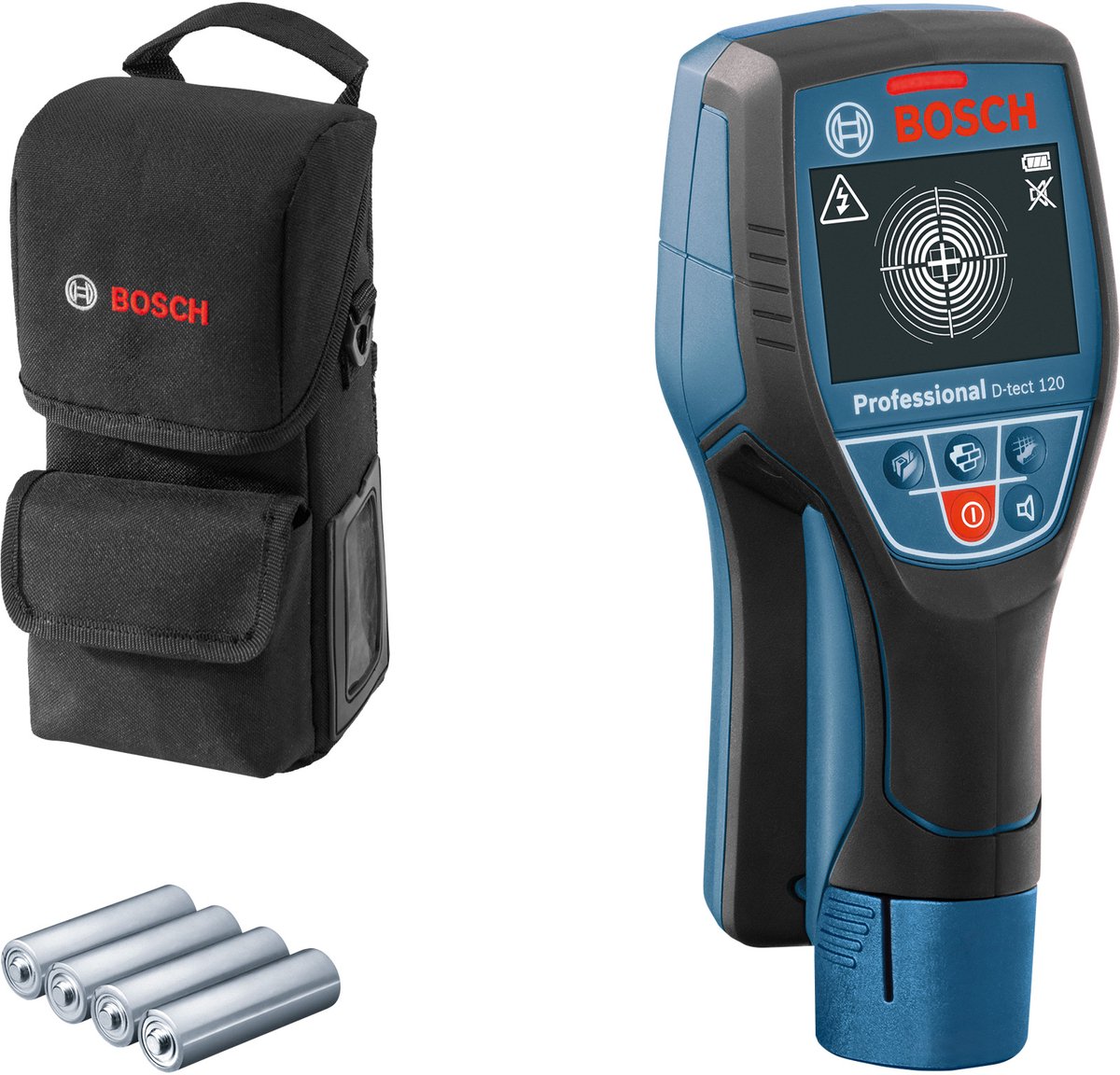 Bosch blue d-tect 120 Wandscanner | 4 x AA-Batterie | im Beutel - 0601081303