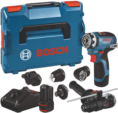 Bosch Blue GSR 12V-35 FC Akku-Bohrschrauber | einstellen | 2 x 3,0 Ah + Schnellladegerät | in L-Boxx 102 - 06019h3008