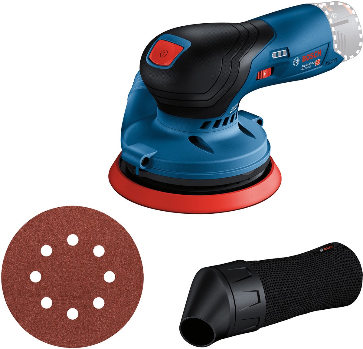 Bosch Professional Gex 12V-125 Akku-Exzenterschleifer 12V Grundkörper – 0601372101